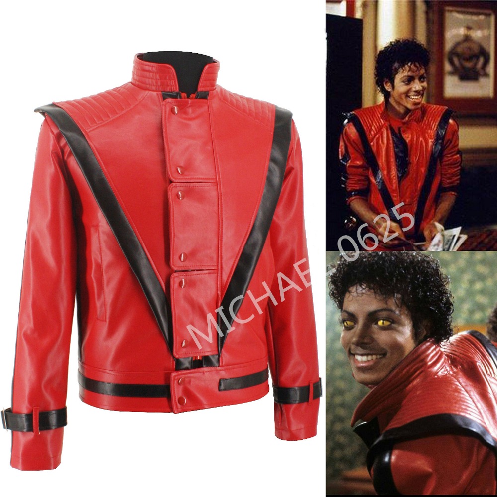 Retro Gaming Jacket - 스릴러 MTV 레드 잉글랜드 레트로 가죽