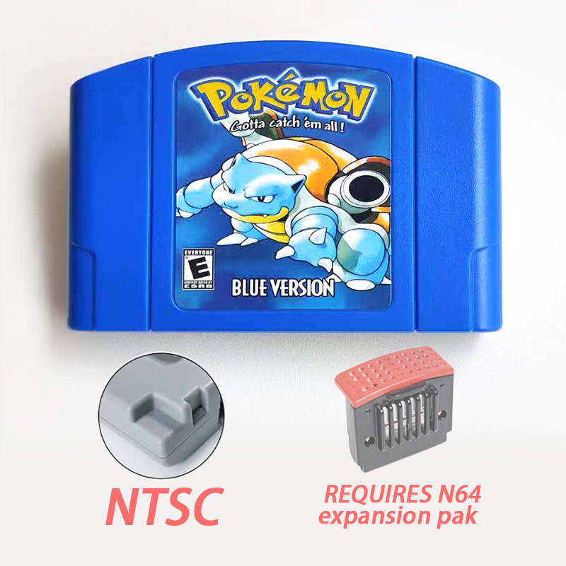 미국 NTSC 버전 영어판 포켓몬 블루 N64 레트로  - Retro Gaming Video 리뷰 및 가격