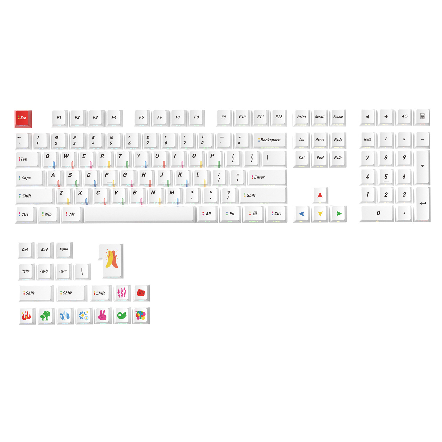 네온 시대 사이드 백라이트 키캡 128키 PBT 소재  - Retro Gaming Keycaps 리뷰 및 가격