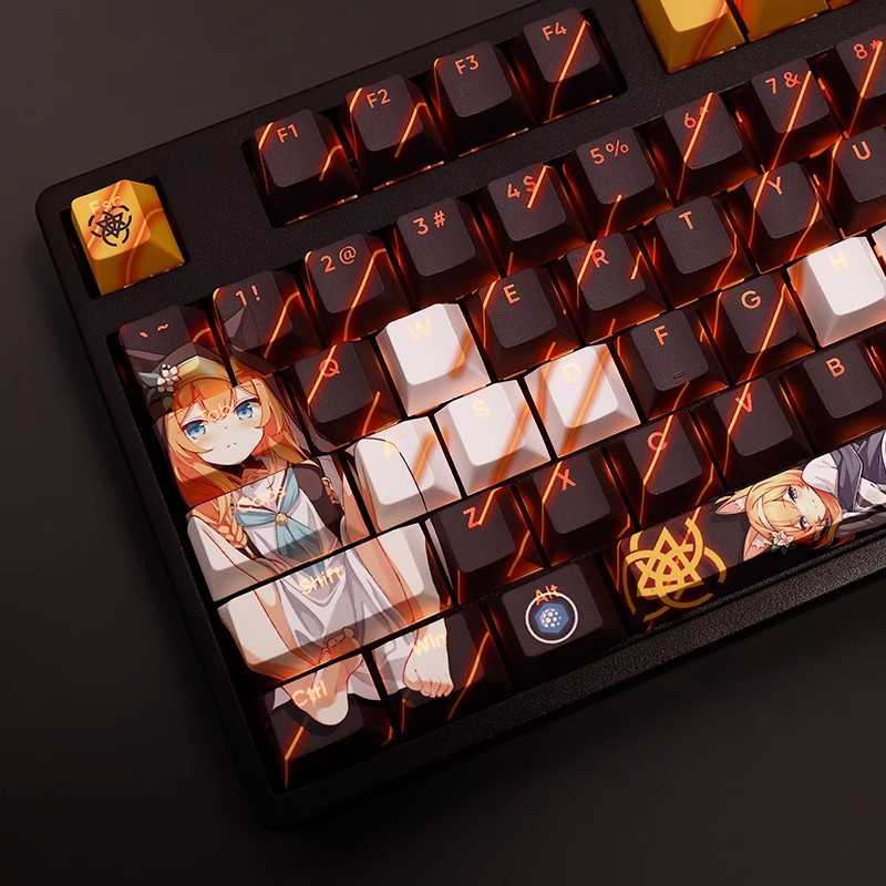 108 키/세트 블루 아카이브 Lochi Mari Ke - Retro Gaming Keycaps 리뷰 및 가격