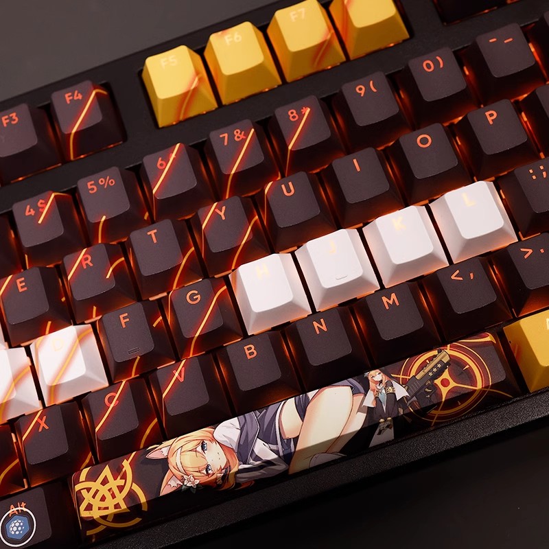 108 키/세트 블루 아카이브 Lochi Mari Ke - Retro Gaming Keycaps 리뷰 및 가격