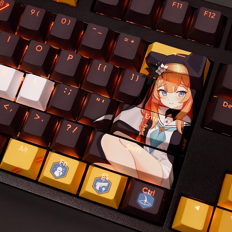 108 키/세트 블루 아카이브 Lochi Mari Ke - Retro Gaming Keycaps 리뷰 및 가격