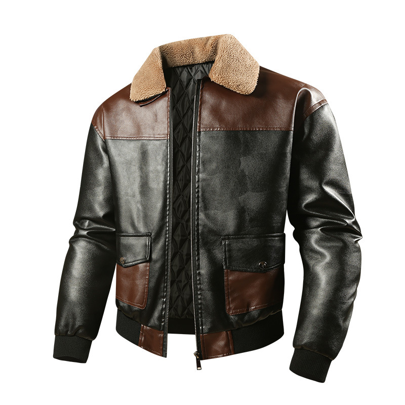 KIDWHXR 가을 겨울 남성 가죽 코트 두꺼운 방풍  - Retro Gaming Jacket 리뷰 및 가격